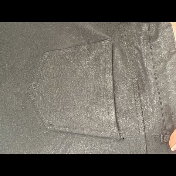 Biker style skinny black pants. Plus size US18. Addition Elle love and legend. - Picture 7 of 8